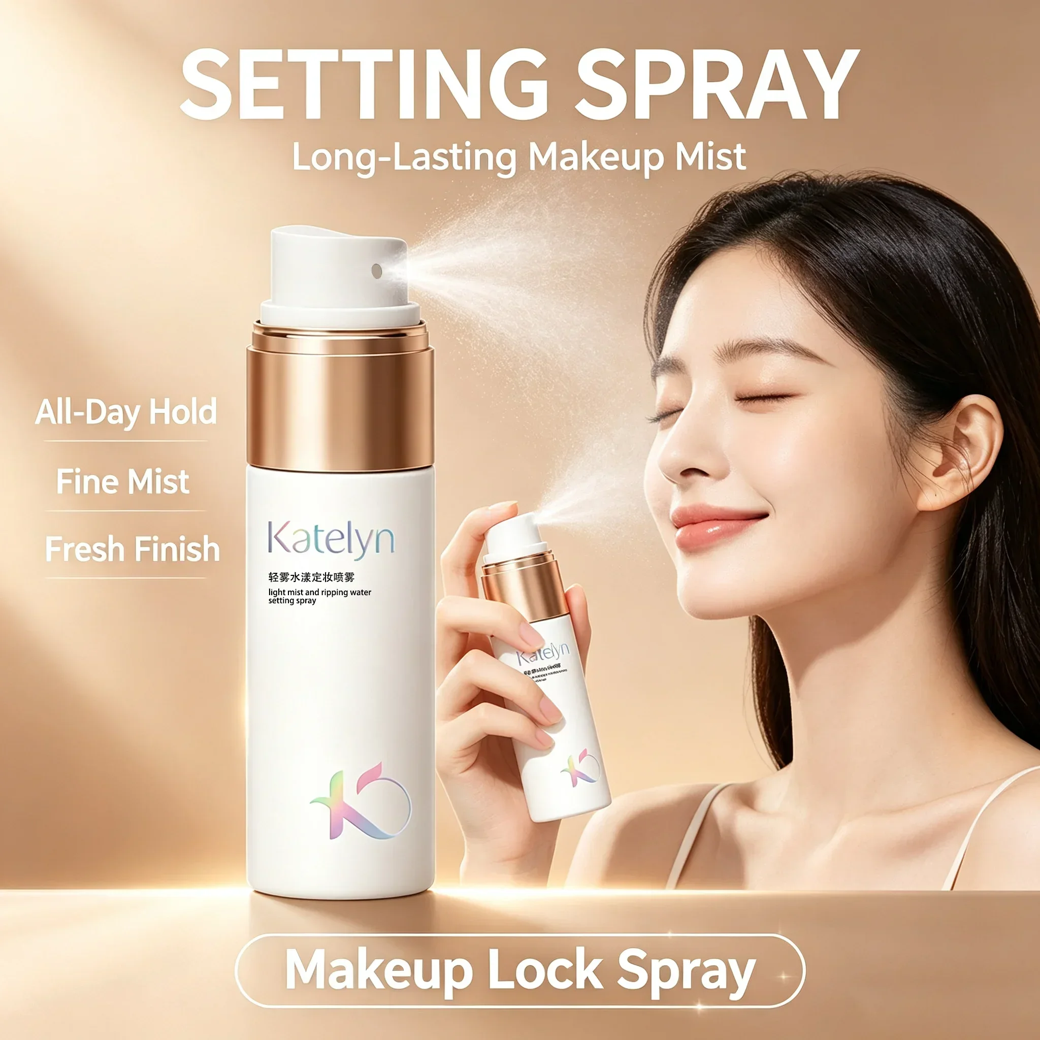 Beauty Makeup Fixer - KATELYN 30ml Make-up-Fixierspray, wasserfest, schweißbeständig, langanhaltend,