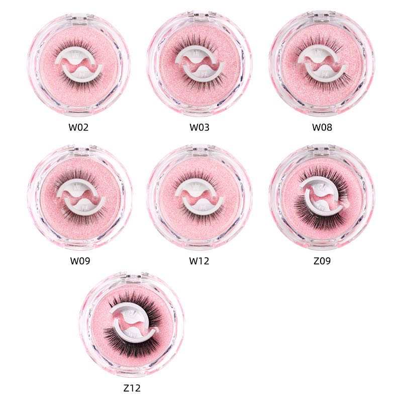 Beauty Makeup Looks - 3D-Falsche Wimpern, selbstklebende Kristallbox, natürlich aussehend,