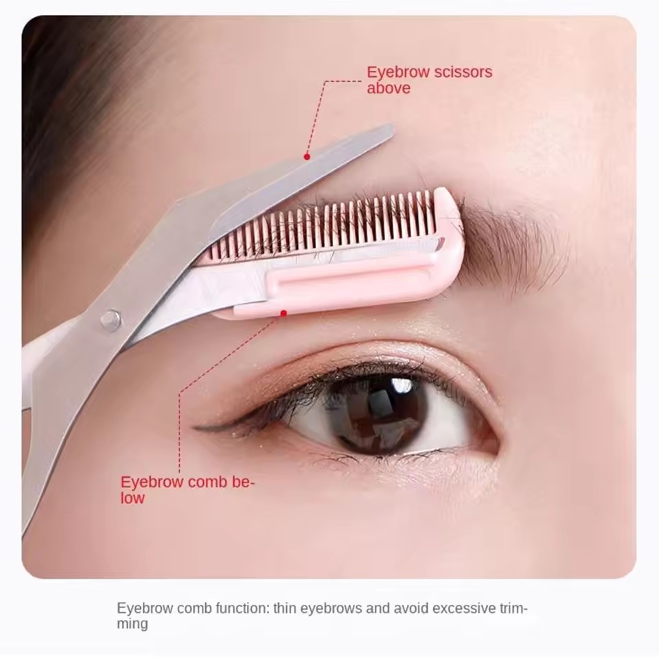 Sichere Augenbrauenschere mit  – Beauty Makeup Vanity Bewertung und Preis