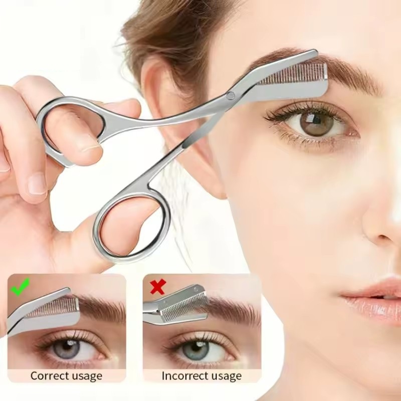 Sichere Augenbrauenschere mit  – Beauty Makeup Vanity Bewertung und Preis
