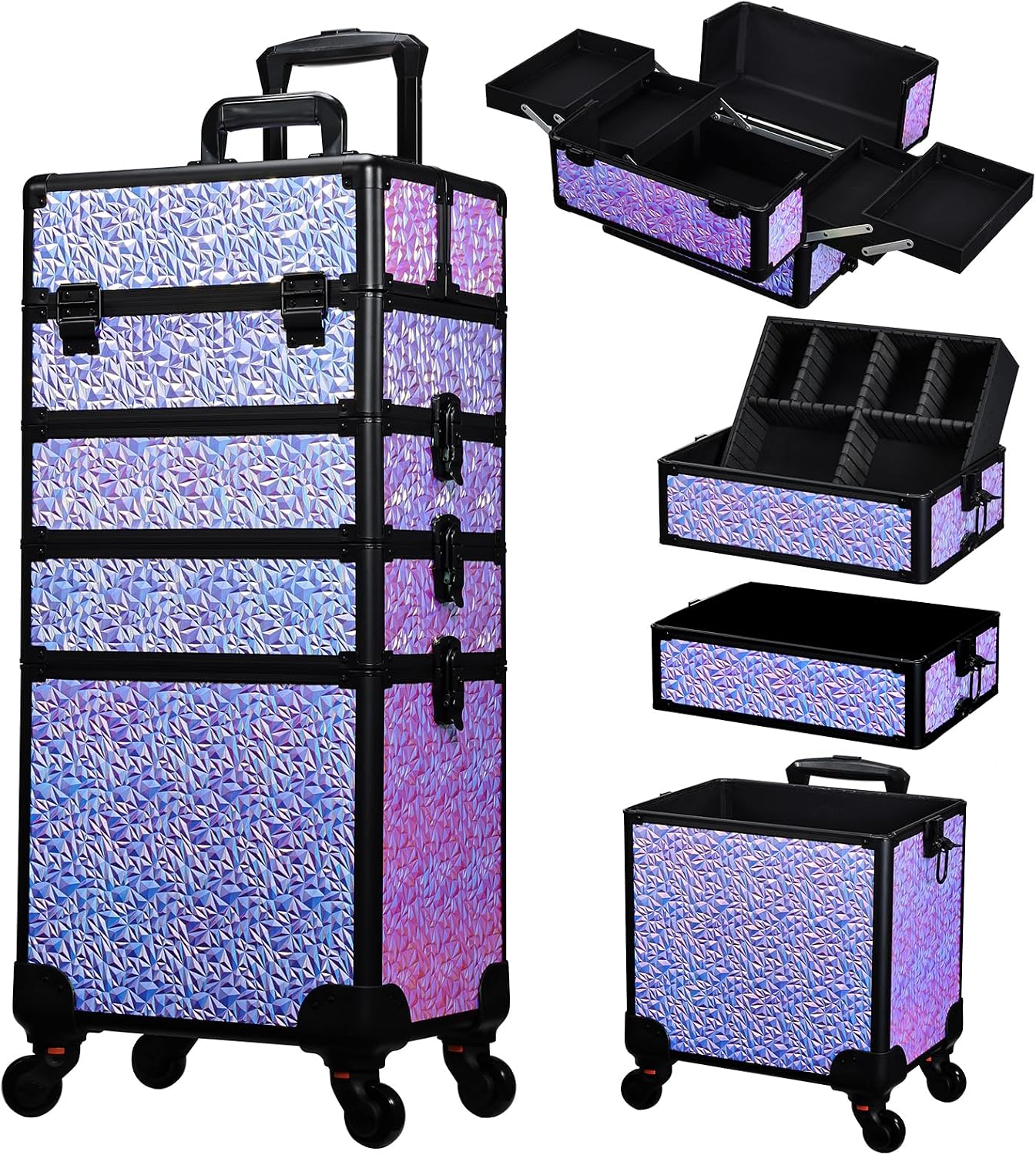 Rollender Make-up-Koffer, groß – Beauty Makeup Vanity Bewertung und Preis