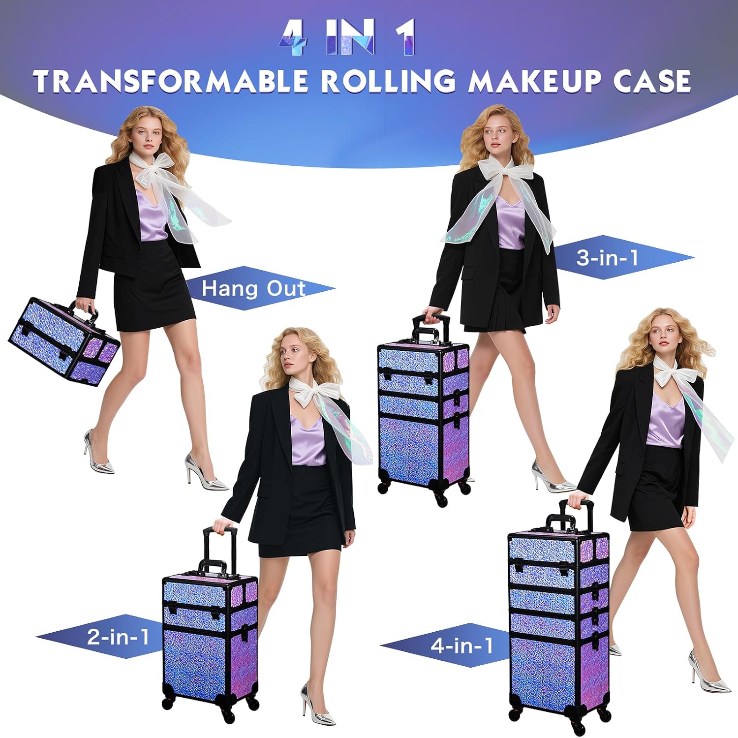 Rollender Make-up-Koffer, groß – Beauty Makeup Vanity Bewertung und Preis