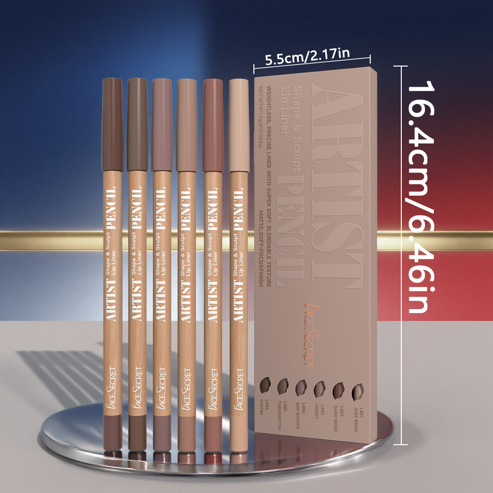 6 teile/satz Künstler Gesicht  – Lip Liner Pencil Bewertung und Preis